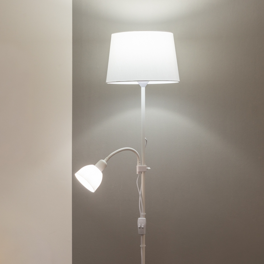 Brilagi - Gulvlampe CERIA 1xE27/100W/230V + 1xE14/25W hvid