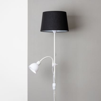 Brilagi - Gulvlampe CERIA 1xE27/100W/230V + 1xE14/25W hvid/sort