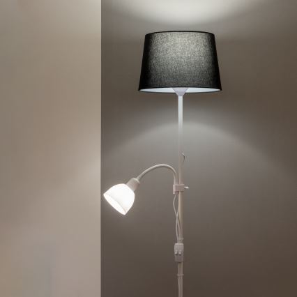 Brilagi - Gulvlampe CERIA 1xE27/100W/230V + 1xE14/25W hvid/sort