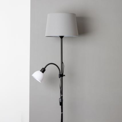 Brilagi - Gulvlampe CERIA 1xE27/100W/230V + 1xE14/25W sort/grå