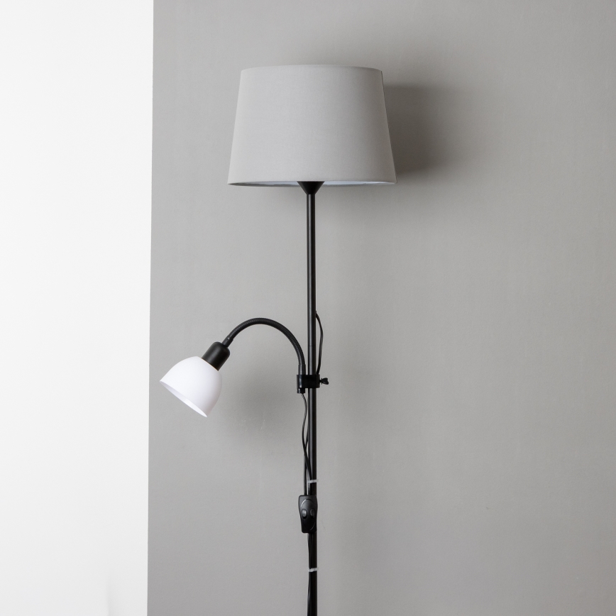 Brilagi - Gulvlampe CERIA 1xE27/100W/230V + 1xE14/25W sort/grå