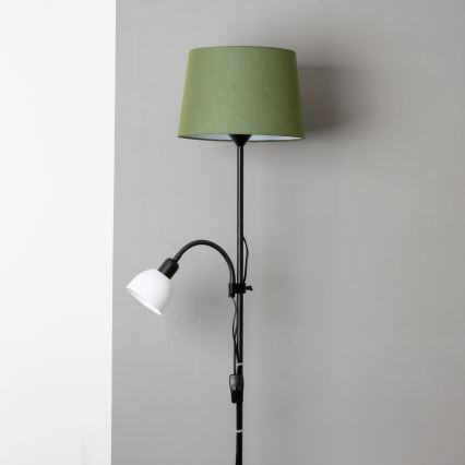 Brilagi - Gulvlampe CERIA 1xE27/100W/230V + 1xE14/25W sort/grøn