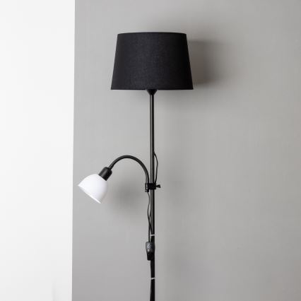 Brilagi - Gulvlampe CERIA 1xE27/100W/230V + 1xE14/25W sort