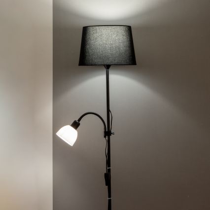 Brilagi - Gulvlampe CERIA 1xE27/100W/230V + 1xE14/25W sort
