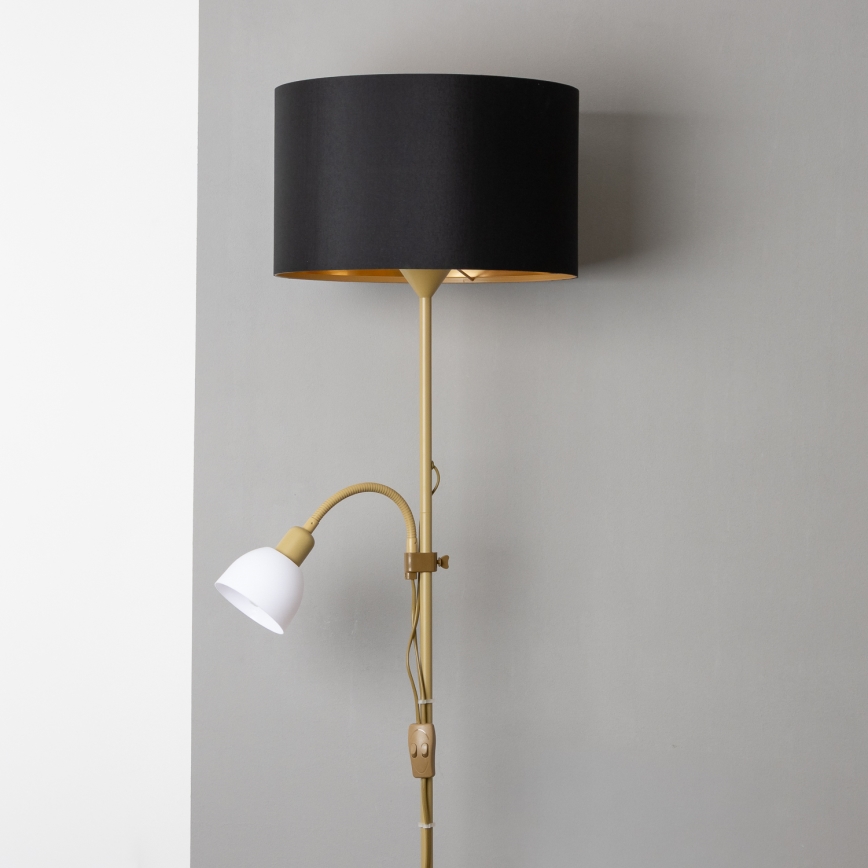 Brilagi - Gulvlampe CERIA 2-i-1 1xE27/100W/230V + 1xE14/25W guld/sort