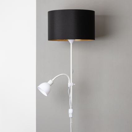 Brilagi - Gulvlampe CERIA 2-i-1 1xE27/100W/230V + 1xE14/25W hvid/sort