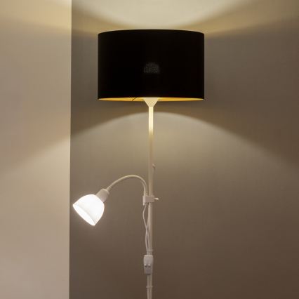 Brilagi - Gulvlampe CERIA 2-i-1 1xE27/100W/230V + 1xE14/25W hvid/sort