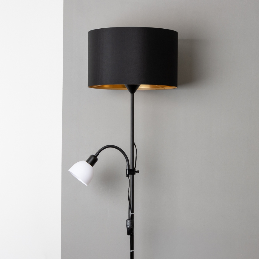 Brilagi - Gulvlampe CERIA 2 i 1 1xE27/100W/230V + 1xE14/25W sort