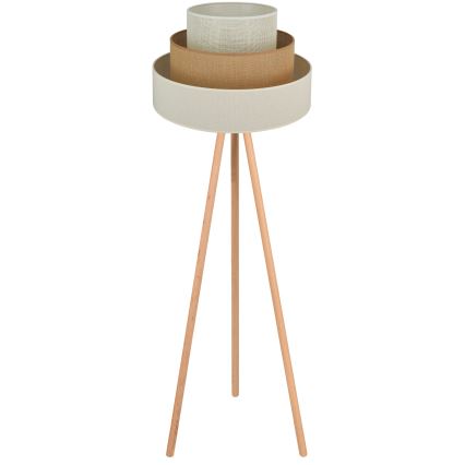 Brilagi - Gulvlampe DENVER LUNETA 1xE27/15W/230V beige/brun/cremefarvet