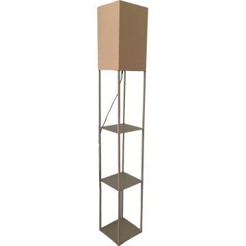 Brilagi - Gulvlampe med hylder GRADUS 1xE27/40W/230V 150 cm grå/beige