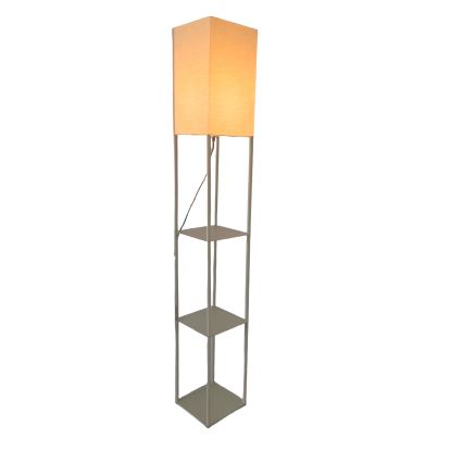 Brilagi - Gulvlampe med hylder GRADUS 1xE27/40W/230V 150 cm grå/beige