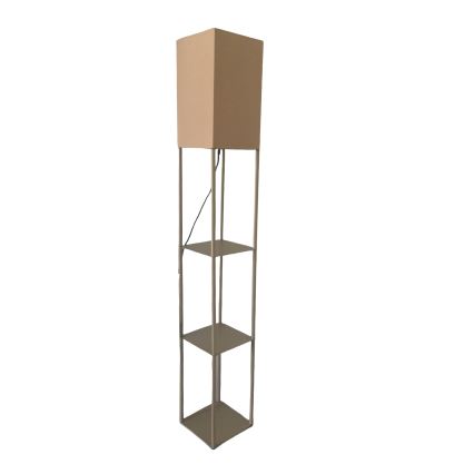 Brilagi - Gulvlampe med hylder GRADUS 1xE27/40W/230V 150 cm grå/beige