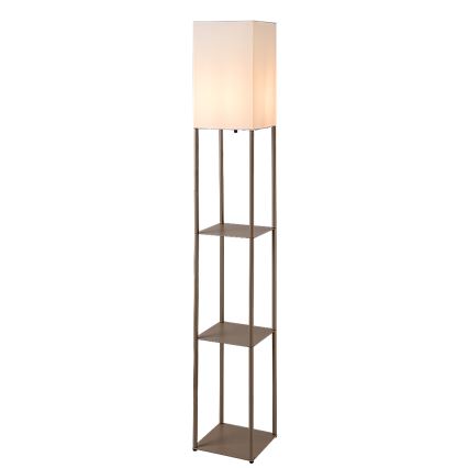 Brilagi - Gulvlampe med hylder GRADUS 1xE27/40W/230V 150 cm grå/beige
