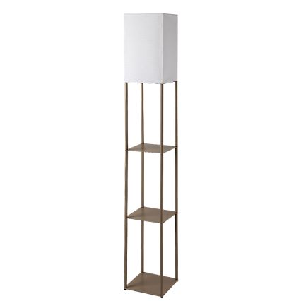 Brilagi - Gulvlampe med hylder GRADUS 1xE27/40W/230V 150 cm grå/beige