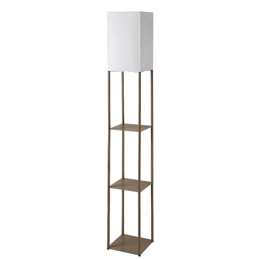 Brilagi - Gulvlampe med hylder GRADUS 1xE27/40W/230V 150 cm grå/beige