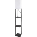 Brilagi - Gulvlampe med hylder GRADUS 1xE27/40W/230V 150 cm sort/hvid