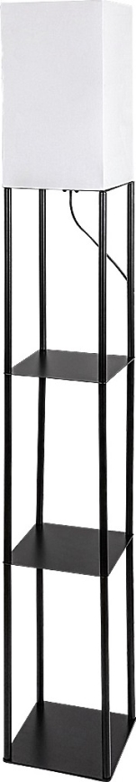 Brilagi - Gulvlampe med hylder GRADUS 1xE27/40W/230V 150 cm sort/hvid