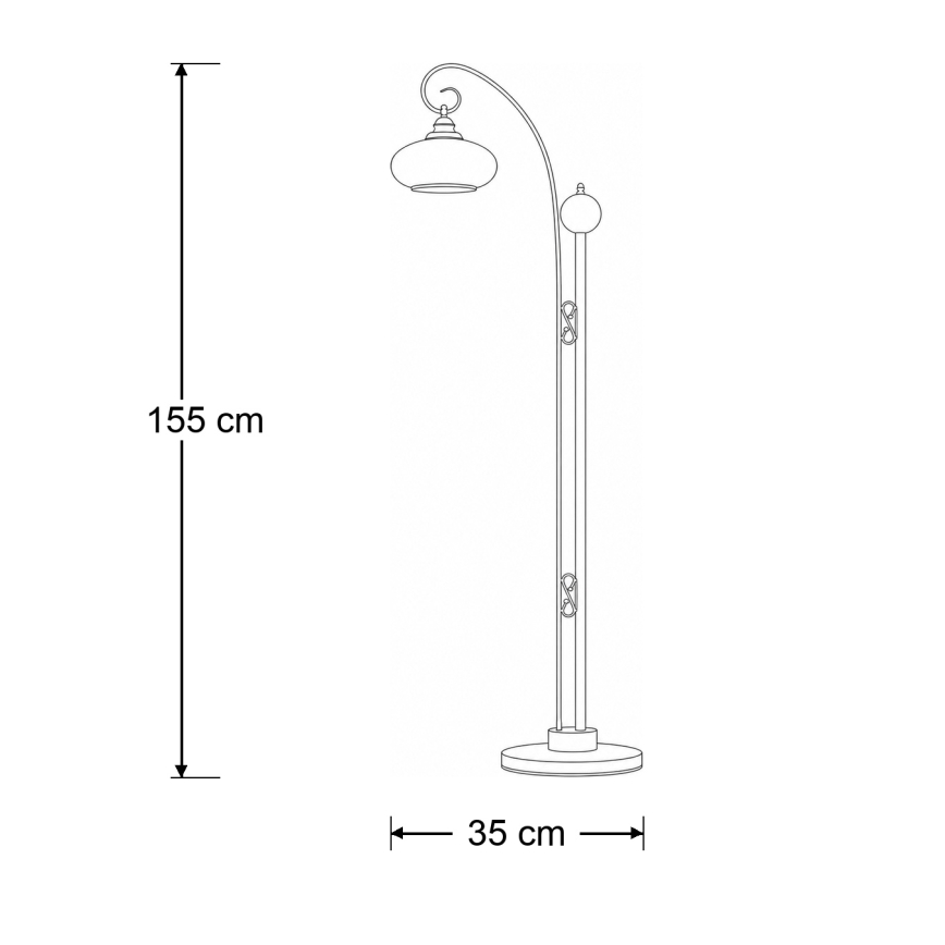 Brilagi - Gulvlampe MOLLERO 1xE27/15W/230V i bronze med patina