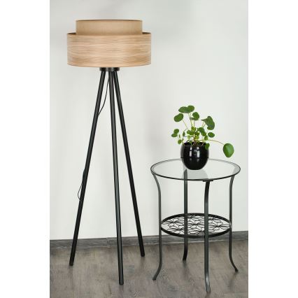 Brilagi - Gulvlampe MONTANA BOHO 1xE27/15W/230V brun/sort