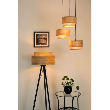 Brilagi - Gulvlampe MONTANA BOHO 1xE27/15W/230V brun/sort