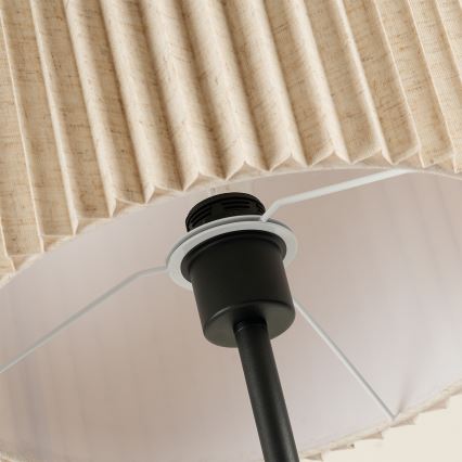 Brilagi - Gulvlampe NORDIC WAVE 1xE27/15W/230V hør/sort