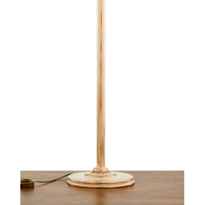 Brilagi - Gulvlampe SAPHIRE 1xE27/15W/230V cremefarvet/guld/patina