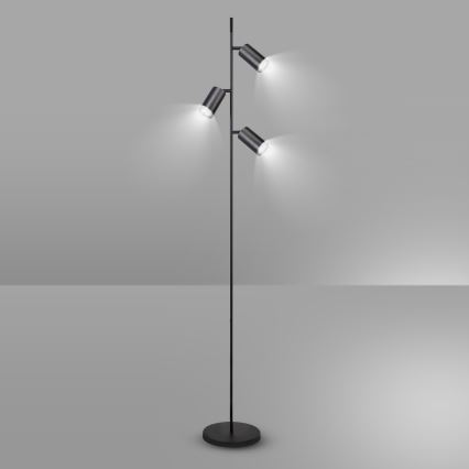 Brilagi - Gulvlampe SELE 3xGU10/30W/230V sort