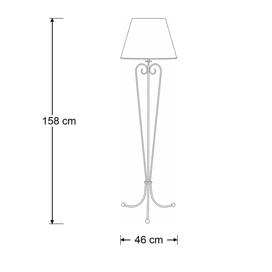 Brilagi - Gulvlampe SONIA 1xE27/15W/230V cremefarvet/patina