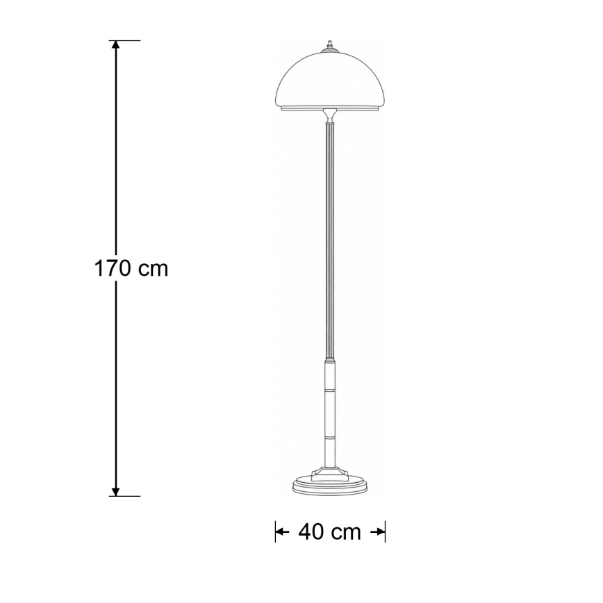 Brilagi - Gulvlampe TAURUS 2xE27/15W/230V bronze