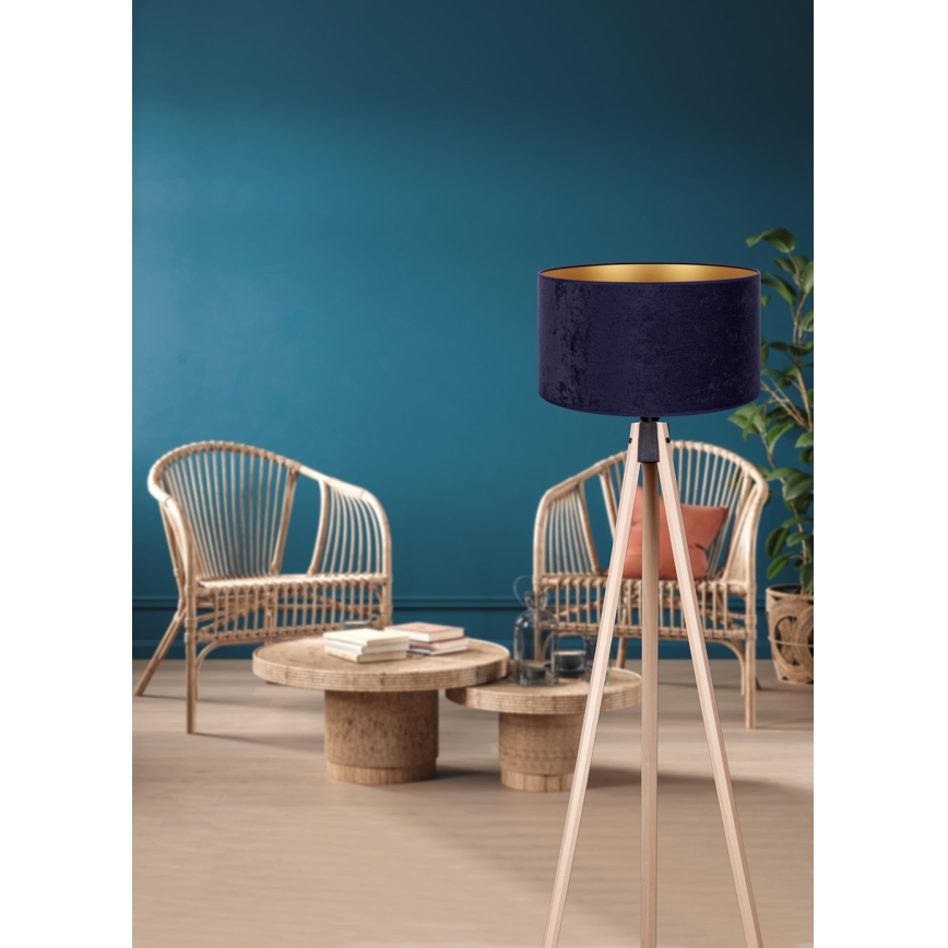 Brilagi - Gulvlampe VELVET 1xE27/60W/230V beige/blå
