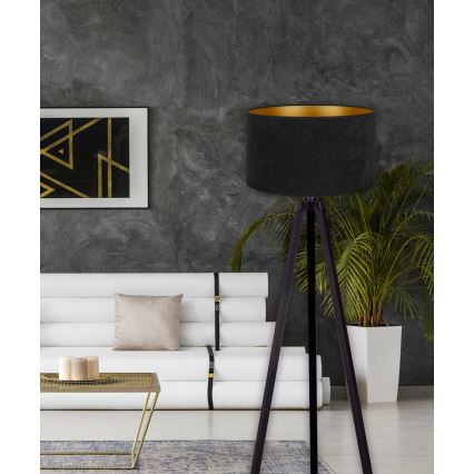 Brilagi - Gulvlampe VELVET 1xE27/60W/230V sort/wenge