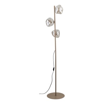 Brilagi - Gulvlampe VULCANO 3xG9/8W/230V beige/røgfarvet beige