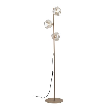 Brilagi - Gulvlampe VULCANO 3xG9/8W/230V beige/røgfarvet beige