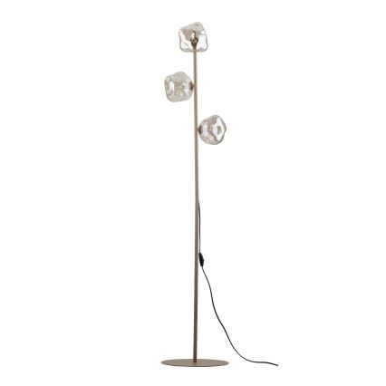 Brilagi - Gulvlampe VULCANO 3xG9/8W/230V beige/røgfarvet beige