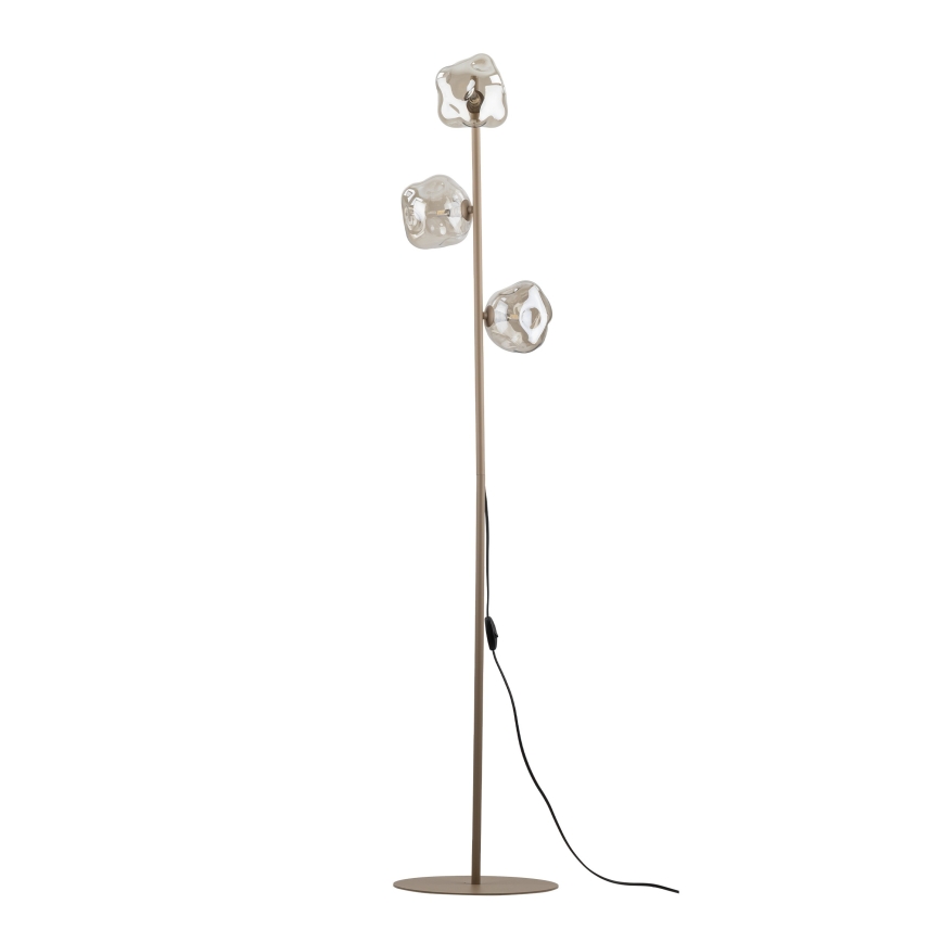 Brilagi - Gulvlampe VULCANO 3xG9/8W/230V beige/røgfarvet beige