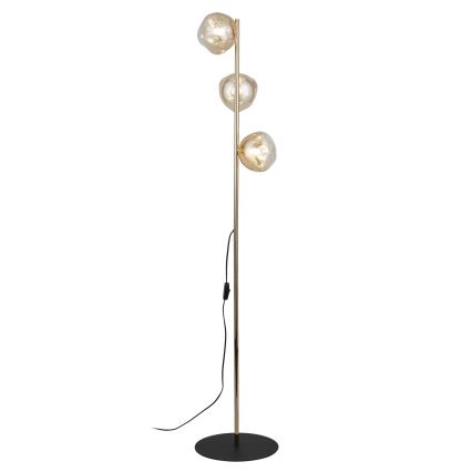 Brilagi - Gulvlampe VULCANO 3xG9/8W/230V guld/røget beige
