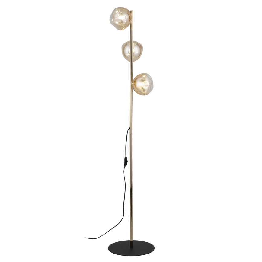 Brilagi - Gulvlampe VULCANO 3xG9/8W/230V guld/røget beige
