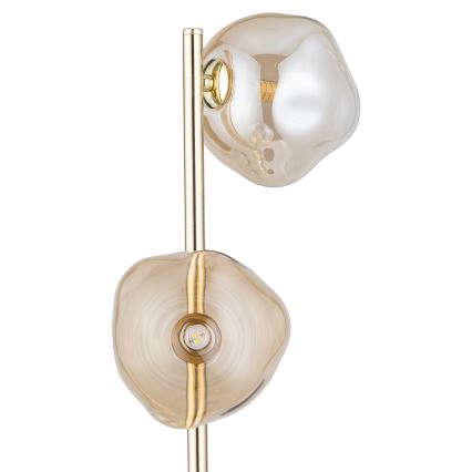 Brilagi - Gulvlampe VULCANO 3xG9/8W/230V guld/røget beige