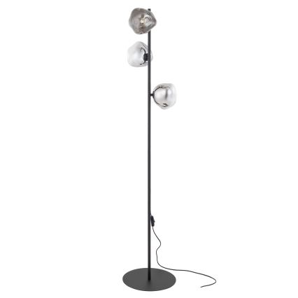 Brilagi - Gulvlampe VULCANO 3xG9/8W/230V sort/røgfarvet sort