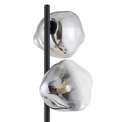 Brilagi - Gulvlampe VULCANO 3xG9/8W/230V sort/røgfarvet sort