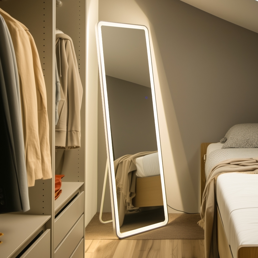 Brilagi - Gulvspejl ELEGANZA LED/42W/230V 160x50 cm IP44 CRI 90 dæmpbar + CCT