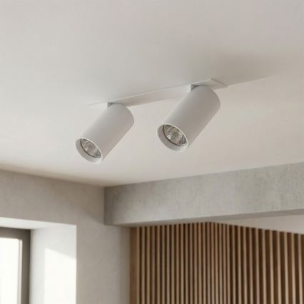 Brilagi - Indbygningsspot SELE 2xGU10/30W/230V hvid