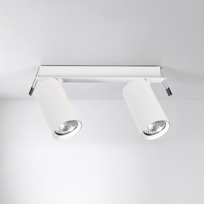 Brilagi - Indbygningsspot SELE 2xGU10/30W/230V hvid