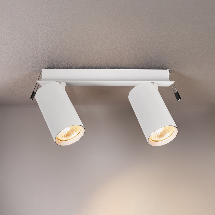 Brilagi - Indbygningsspot SELE 2xGU10/30W/230V hvid