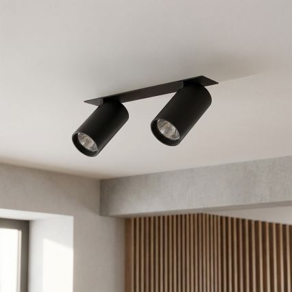 Brilagi - Indbygningsspot SELE 2xGU10/30W/230V sort