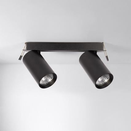 Brilagi - Indbygningsspot SELE 2xGU10/30W/230V sort