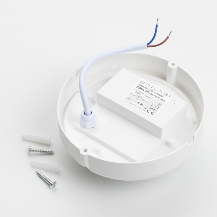 Brilagi - Industriel LED loftlampe SIMA LED/12W/230V IP65 hvid