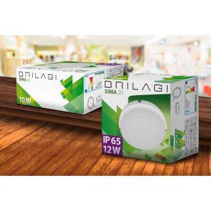 Brilagi - Industriel LED loftlampe SIMA LED/12W/230V IP65 hvid