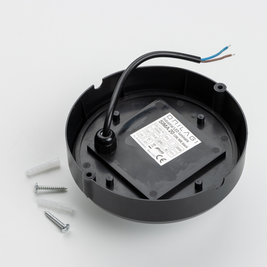 Brilagi - Industriel LED loftlampe SIMA LED/12W/230V IP65 sort