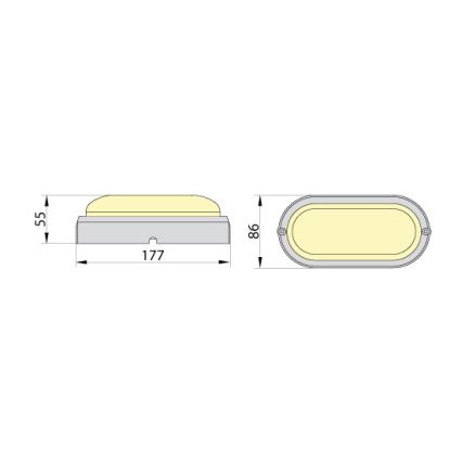 Brilagi - Industriel LED loftlampe SIMA LED/12W/230V IP65 sort